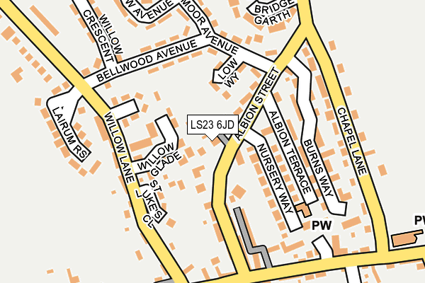 LS23 6JD map - OS OpenMap – Local (Ordnance Survey)