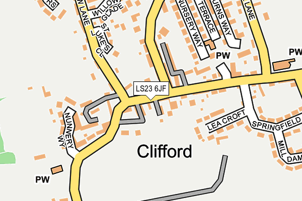 LS23 6JF map - OS OpenMap – Local (Ordnance Survey)