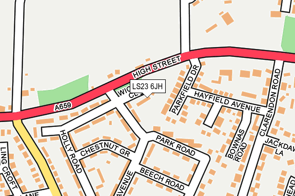 LS23 6JH map - OS OpenMap – Local (Ordnance Survey)