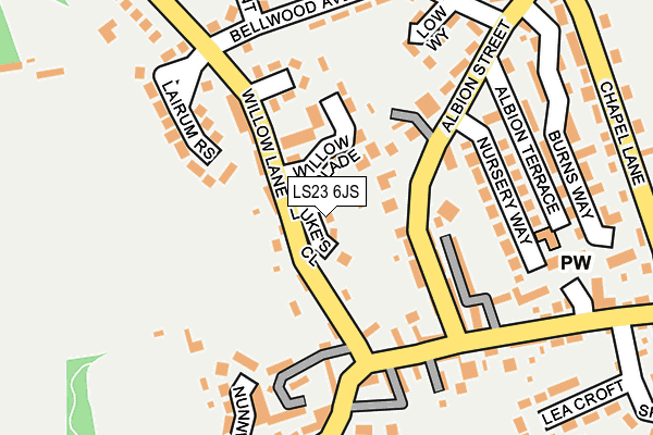 LS23 6JS map - OS OpenMap – Local (Ordnance Survey)