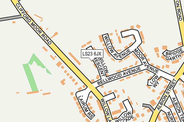 LS23 6JX map - OS OpenMap – Local (Ordnance Survey)
