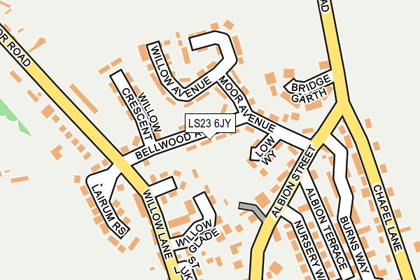 LS23 6JY map - OS OpenMap – Local (Ordnance Survey)