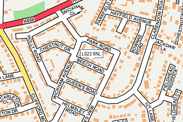 LS23 6NL map - OS OpenMap – Local (Ordnance Survey)