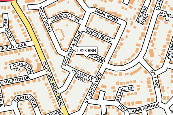 LS23 6NN map - OS OpenMap – Local (Ordnance Survey)