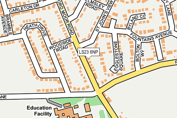 LS23 6NP map - OS OpenMap – Local (Ordnance Survey)