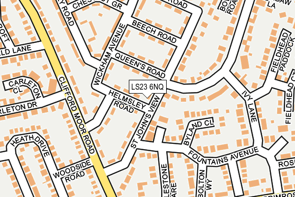 LS23 6NQ map - OS OpenMap – Local (Ordnance Survey)