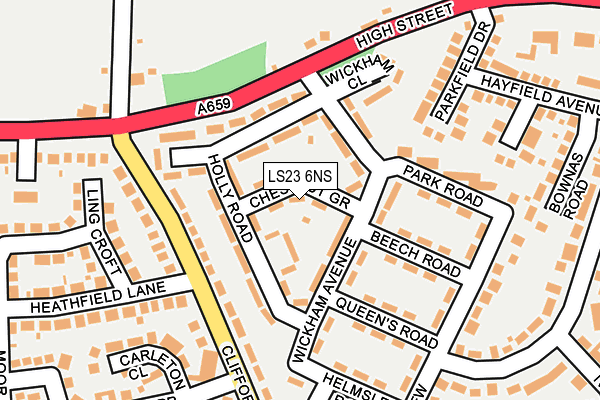 LS23 6NS map - OS OpenMap – Local (Ordnance Survey)