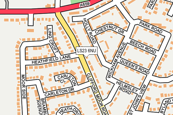 LS23 6NU map - OS OpenMap – Local (Ordnance Survey)