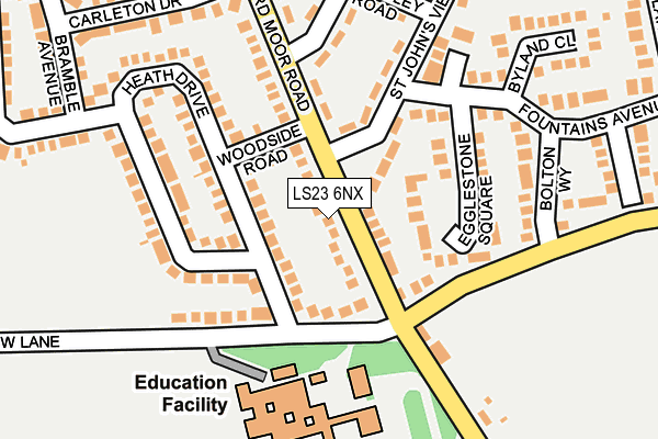 LS23 6NX map - OS OpenMap – Local (Ordnance Survey)