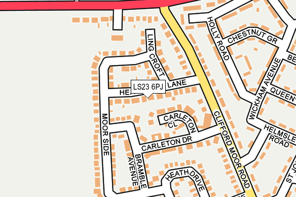 LS23 6PJ map - OS OpenMap – Local (Ordnance Survey)