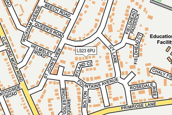 LS23 6PU map - OS OpenMap – Local (Ordnance Survey)