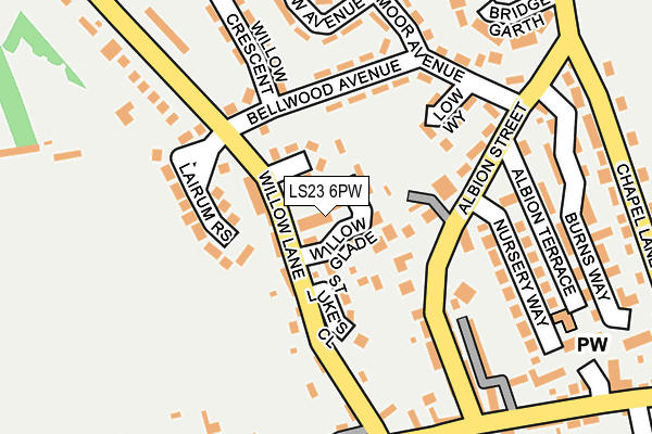 LS23 6PW map - OS OpenMap – Local (Ordnance Survey)