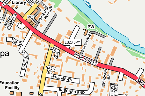 LS23 6PY map - OS OpenMap – Local (Ordnance Survey)