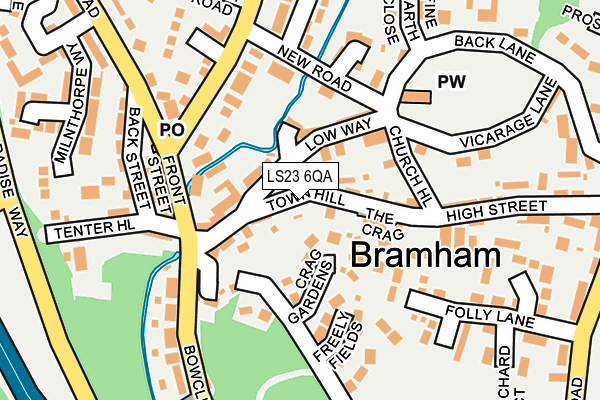 LS23 6QA map - OS OpenMap – Local (Ordnance Survey)