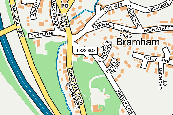 LS23 6QX map - OS OpenMap – Local (Ordnance Survey)