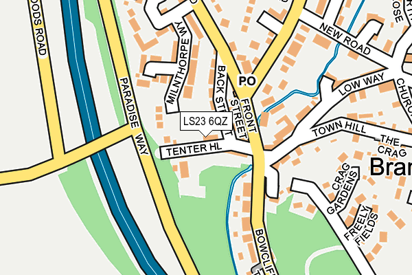 LS23 6QZ map - OS OpenMap – Local (Ordnance Survey)