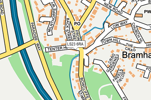 LS23 6RA map - OS OpenMap – Local (Ordnance Survey)