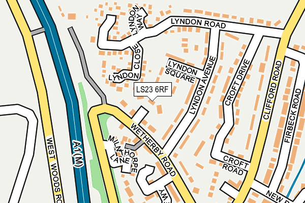 LS23 6RF map - OS OpenMap – Local (Ordnance Survey)