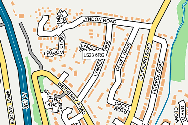 LS23 6RG map - OS OpenMap – Local (Ordnance Survey)