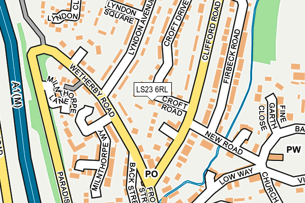 LS23 6RL map - OS OpenMap – Local (Ordnance Survey)