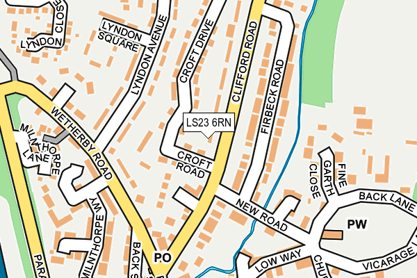 LS23 6RN map - OS OpenMap – Local (Ordnance Survey)