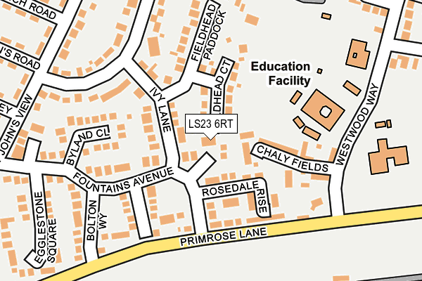 LS23 6RT map - OS OpenMap – Local (Ordnance Survey)