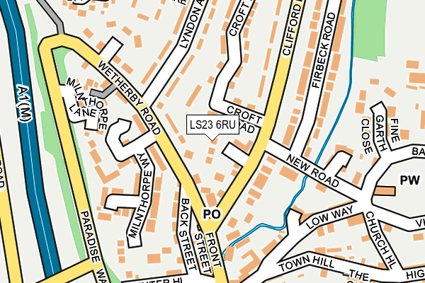LS23 6RU map - OS OpenMap – Local (Ordnance Survey)