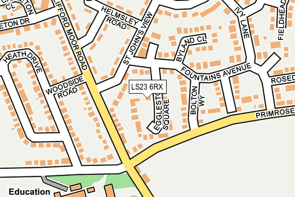 LS23 6RX map - OS OpenMap – Local (Ordnance Survey)