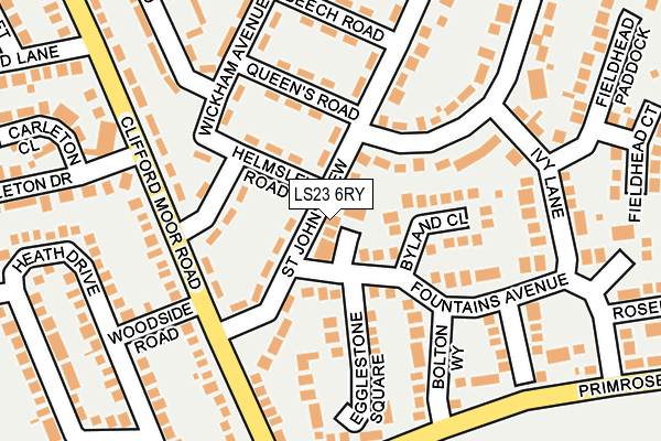LS23 6RY map - OS OpenMap – Local (Ordnance Survey)