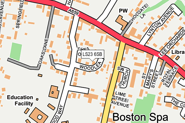 LS23 6SB map - OS OpenMap – Local (Ordnance Survey)