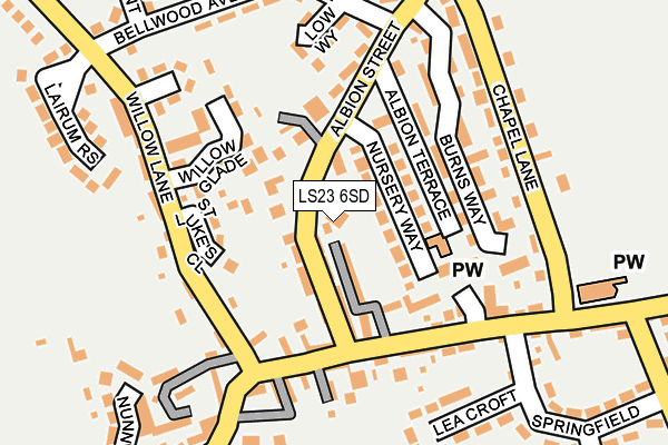 LS23 6SD map - OS OpenMap – Local (Ordnance Survey)