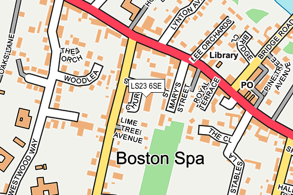 LS23 6SE map - OS OpenMap – Local (Ordnance Survey)