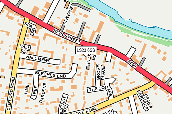 LS23 6SS map - OS OpenMap – Local (Ordnance Survey)