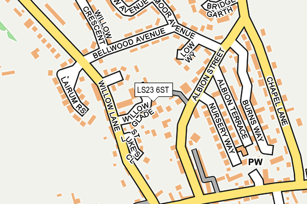 LS23 6ST map - OS OpenMap – Local (Ordnance Survey)
