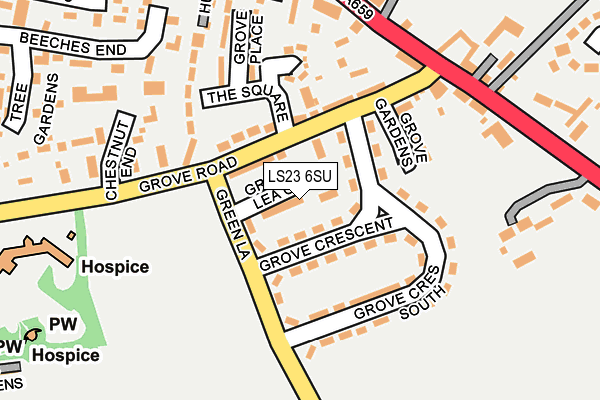LS23 6SU map - OS OpenMap – Local (Ordnance Survey)