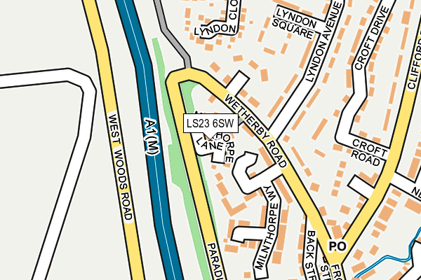 LS23 6SW map - OS OpenMap – Local (Ordnance Survey)