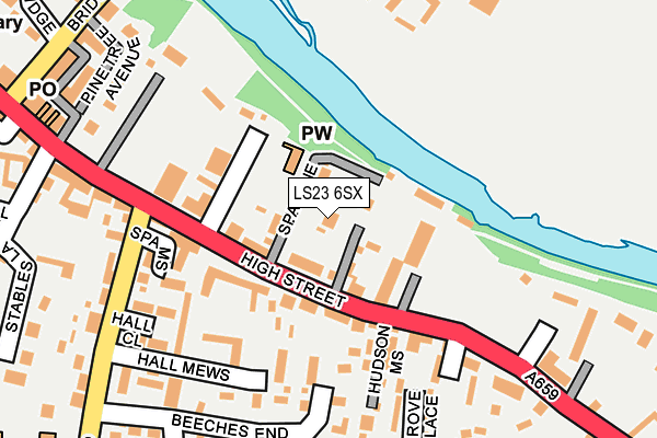 LS23 6SX map - OS OpenMap – Local (Ordnance Survey)