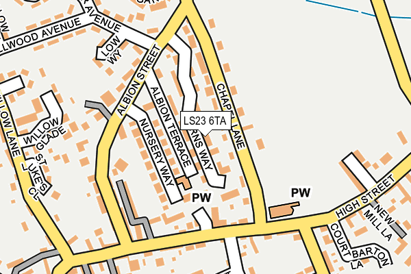 LS23 6TA map - OS OpenMap – Local (Ordnance Survey)