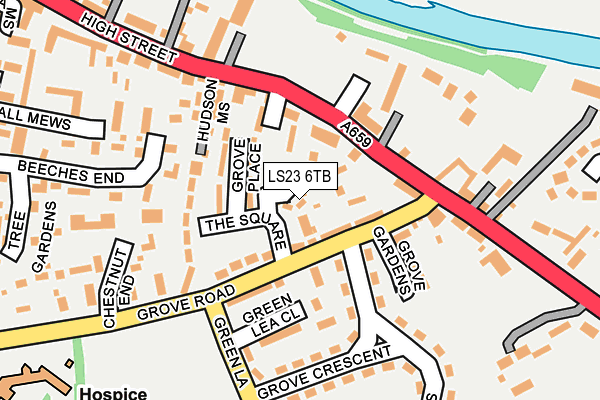 LS23 6TB map - OS OpenMap – Local (Ordnance Survey)