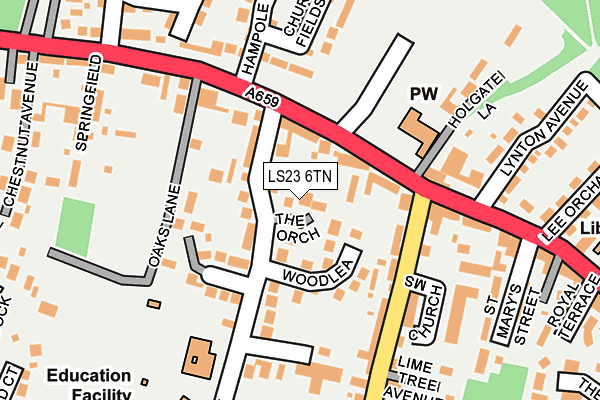 LS23 6TN map - OS OpenMap – Local (Ordnance Survey)