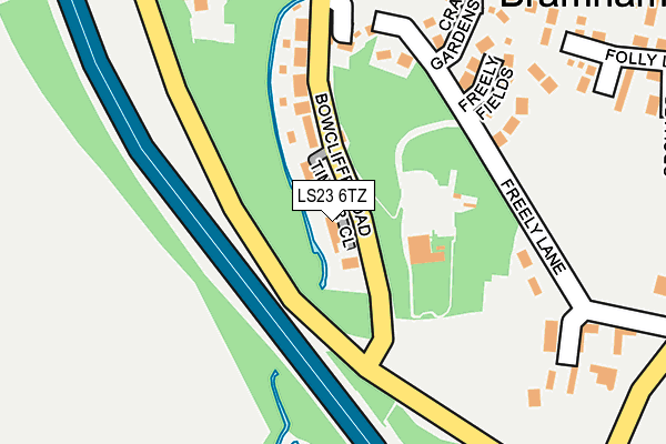 LS23 6TZ map - OS OpenMap – Local (Ordnance Survey)