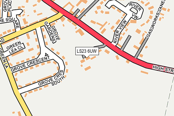 LS23 6UW map - OS OpenMap – Local (Ordnance Survey)