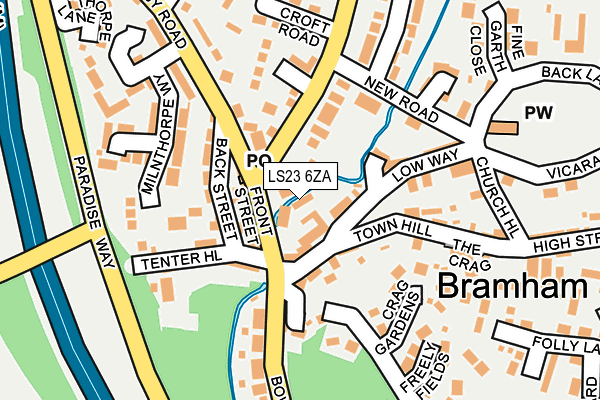 LS23 6ZA map - OS OpenMap – Local (Ordnance Survey)