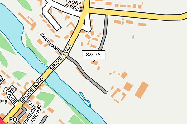 LS23 7AD map - OS OpenMap – Local (Ordnance Survey)