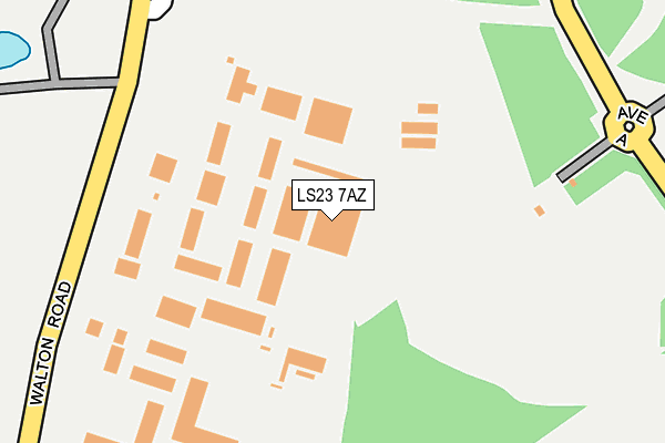 LS23 7AZ map - OS OpenMap – Local (Ordnance Survey)