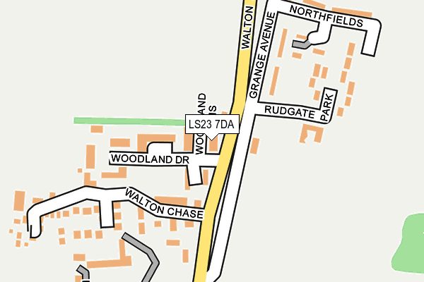 LS23 7DA map - OS OpenMap – Local (Ordnance Survey)