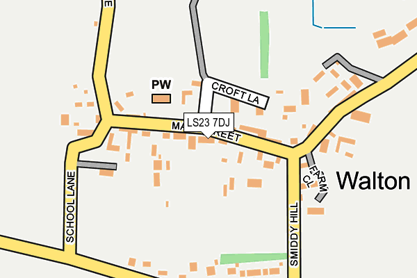 LS23 7DJ map - OS OpenMap – Local (Ordnance Survey)