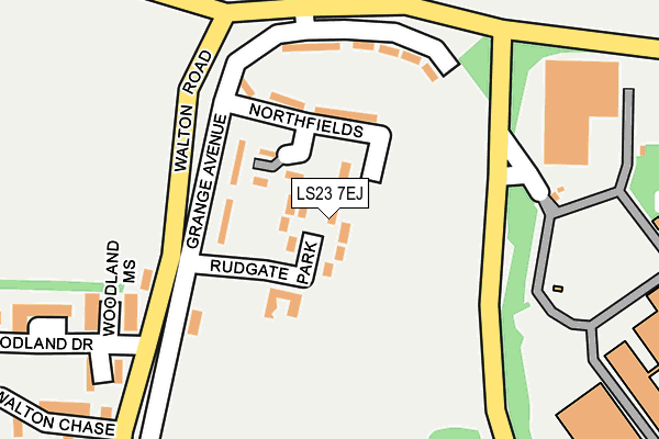 LS23 7EJ map - OS OpenMap – Local (Ordnance Survey)