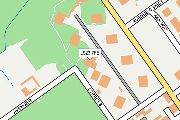 LS23 7FE map - OS OpenMap – Local (Ordnance Survey)