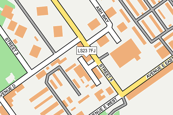 LS23 7FJ map - OS OpenMap – Local (Ordnance Survey)